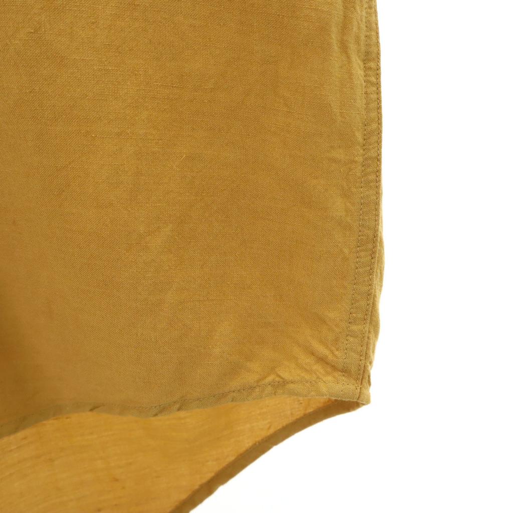 UNIQLO Linen Blend Short sleeve Button down shirt M Ocher Men's Used