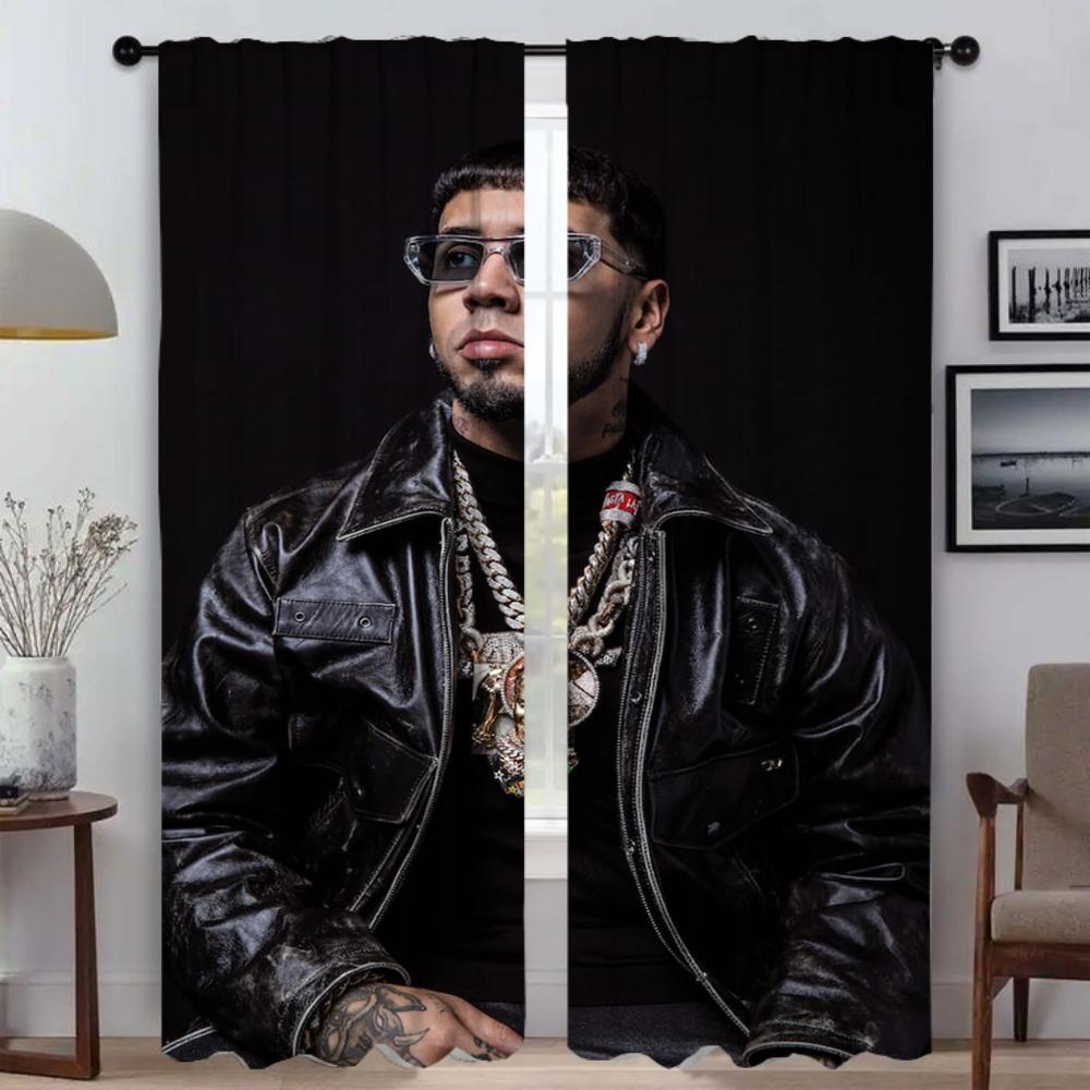 

Кухонные шторы для спальни Anuel Aa Гостиная Шторы Оттенки Хэллоуин Украшение Раздел Домашний интерьер Шторы 2 шт. W50xH70cmx2pcs-CL