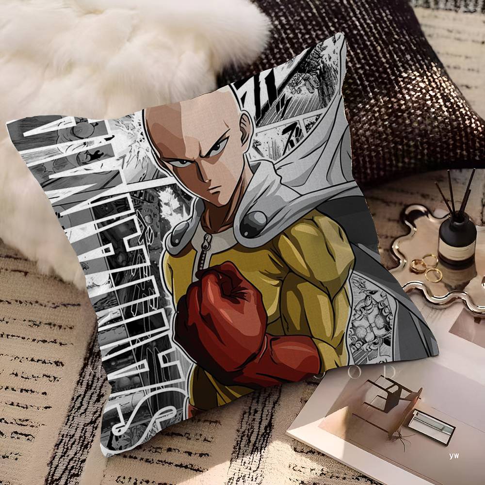 Anime O-One P-Punch Man Personalized Picture Text Home Decorative Pillows Household Gifts 45X45Cm