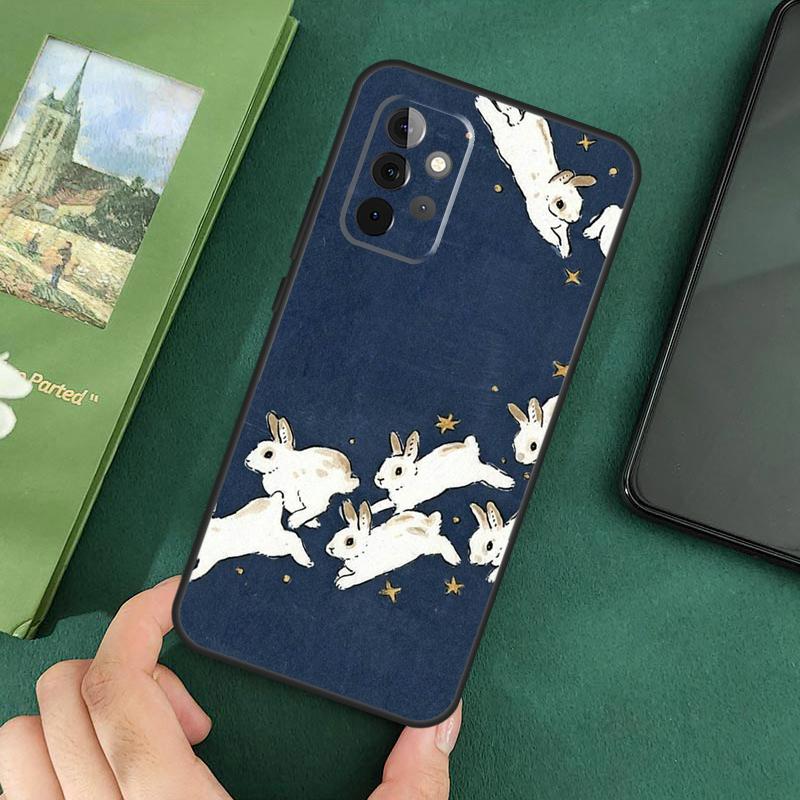 Cartoon Rabbit Bunny Case For Samsung Galaxy A54 A51 A71 A31 A41 A12 A22 A32 A52 A72 A52S A14 A70 A53 Cover