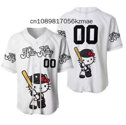 New Hello Kitty cute personalized cartoon print shirt for outdoor men