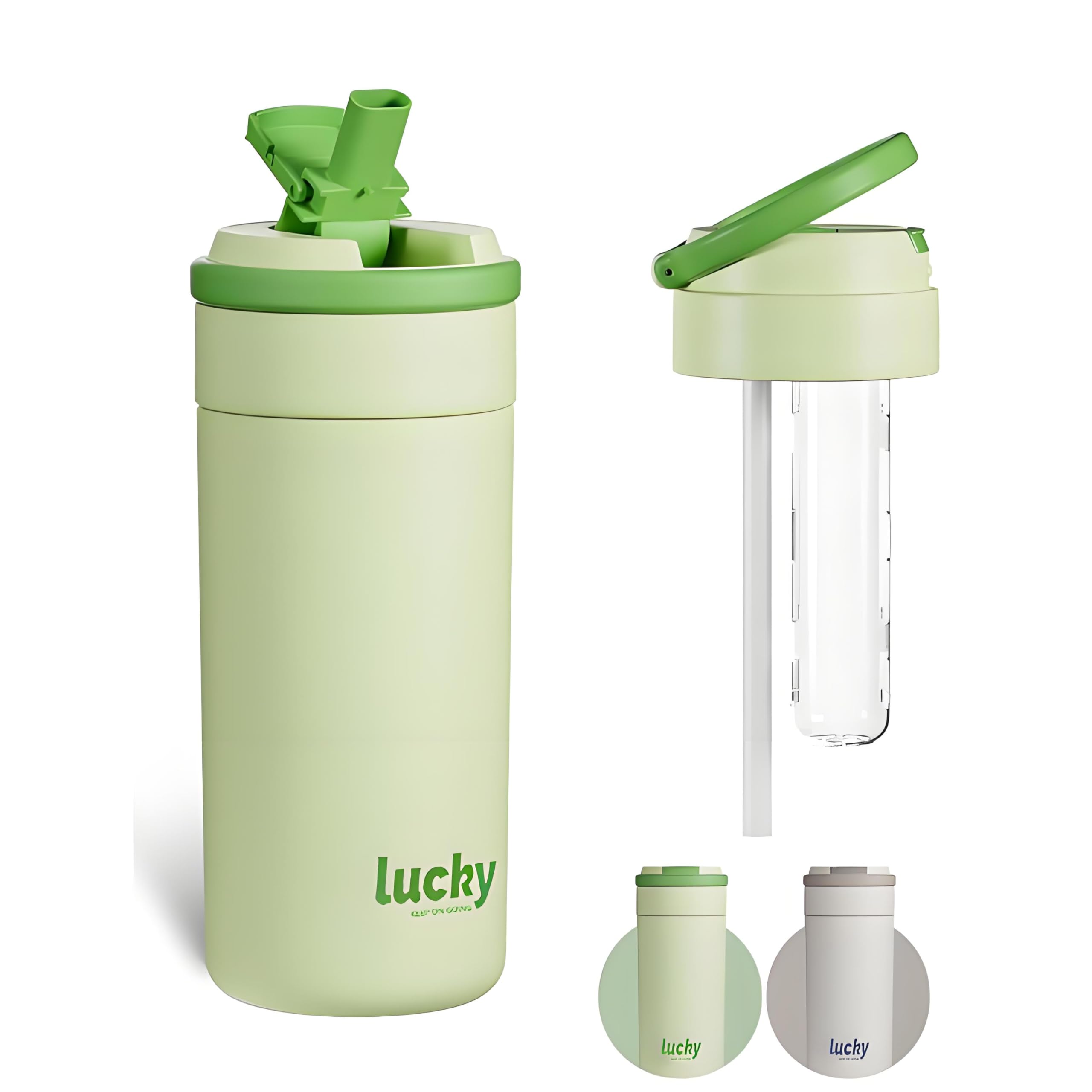 

MYEEDA 500ml Water Bottle with Straw, Made from Medical-Grade 316 Stainless Steel. Perfect for Kids, Elementary School Students, Girls, and Boys.