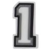 Zhibixing Soft Rubber Clog Accessories: 37 Styles of Black and White Letters & Numbers for Customizing Shoe Buckles and Flowers.