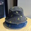 New Spring/Summer Avocado Denim Fisherman Hat for Women, Face-Covering, Face-Slimming, Spring and Autumn Bucket Hat2026Trendy sun hat