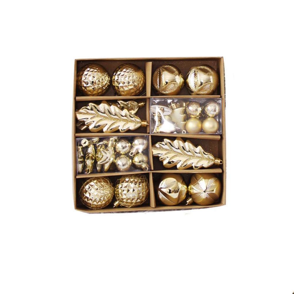 40pcs Shatterproof Christmas Ball Set Waterproof Christmas Tree Decoration Pendant  Home