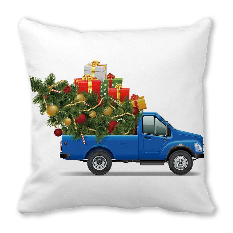 Christmas Decoration Christmas Tree Print Pattern Cushion Cover Home Living Room Sofa Decoration Pillow Pillow Cover 45x45cm