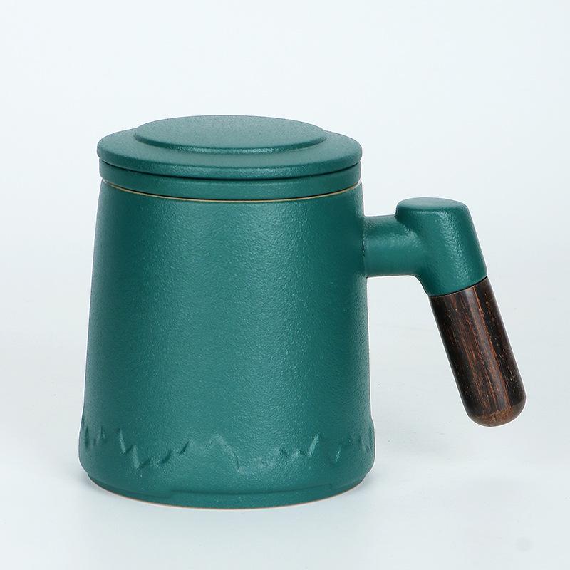 Custom Ceramic Tea and Water Mug with Filter - Office Souvenir Gift