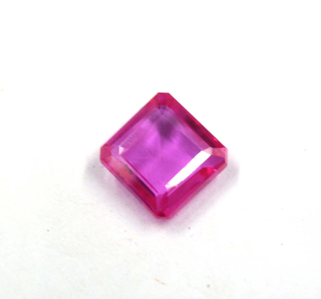 7.45 Carat Finest Quality Emerald Shape Pink Ruby Burma Certified Transparent Gemstone SN410