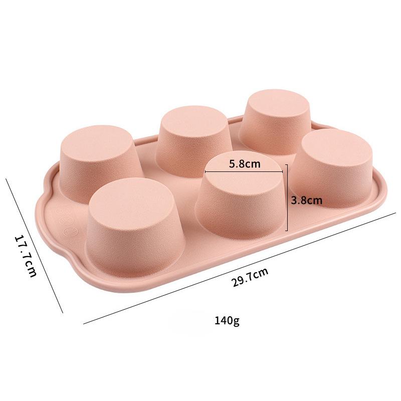 Silicone Cake Mold Pan 6 Cup Baking Tray Non-Stick Muffin Mould Cupcake Baking for Cakes Biscuit DIY Cake Kitchen Accessories
