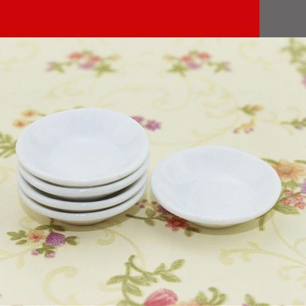 1:12 Doll House Mini Ceramic Dish White Mini Food Scene Model Doll House Accessories