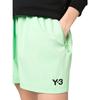 Y-3 Solid Color Waist Tie Logo Print Straight Leg Shorts Women shorts Green HG8542