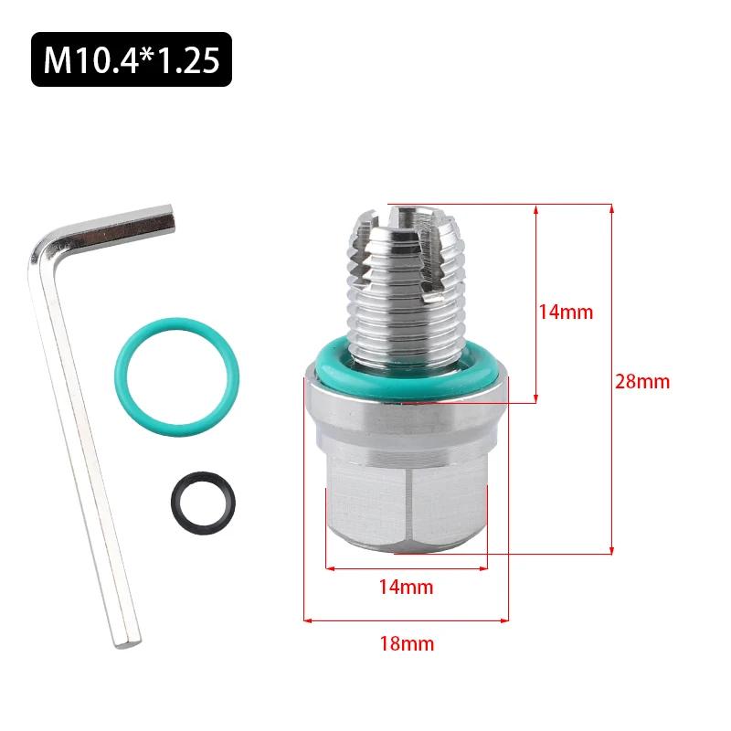M10.4 / M12.1 / M14.1 / M16.1 / M18.1 Oil Drain Plug Oversize Piggyback Self Tapping Oil Pan Thread Repair Kit Silver