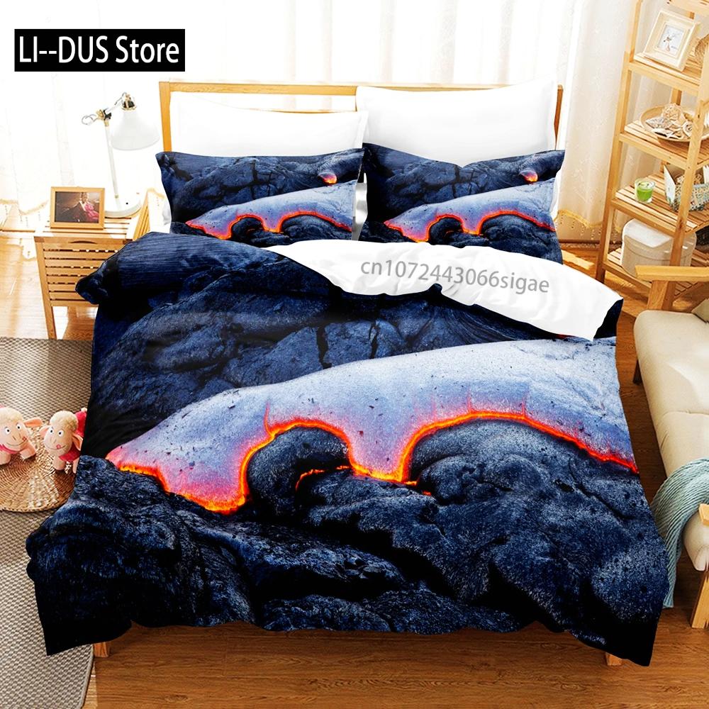 Volcanic Bedding Set Single Twin Full Queen King Size Desert Bed Set Aldult Kid Bedroom Duvetcover Sets 3D Print Men Women Gift