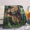 dinosaur Print Flannel Blanket, High quality Comfortable for All Seasons, Home Decor, Warmth and Comfort, Perfect for Christmas Gifts