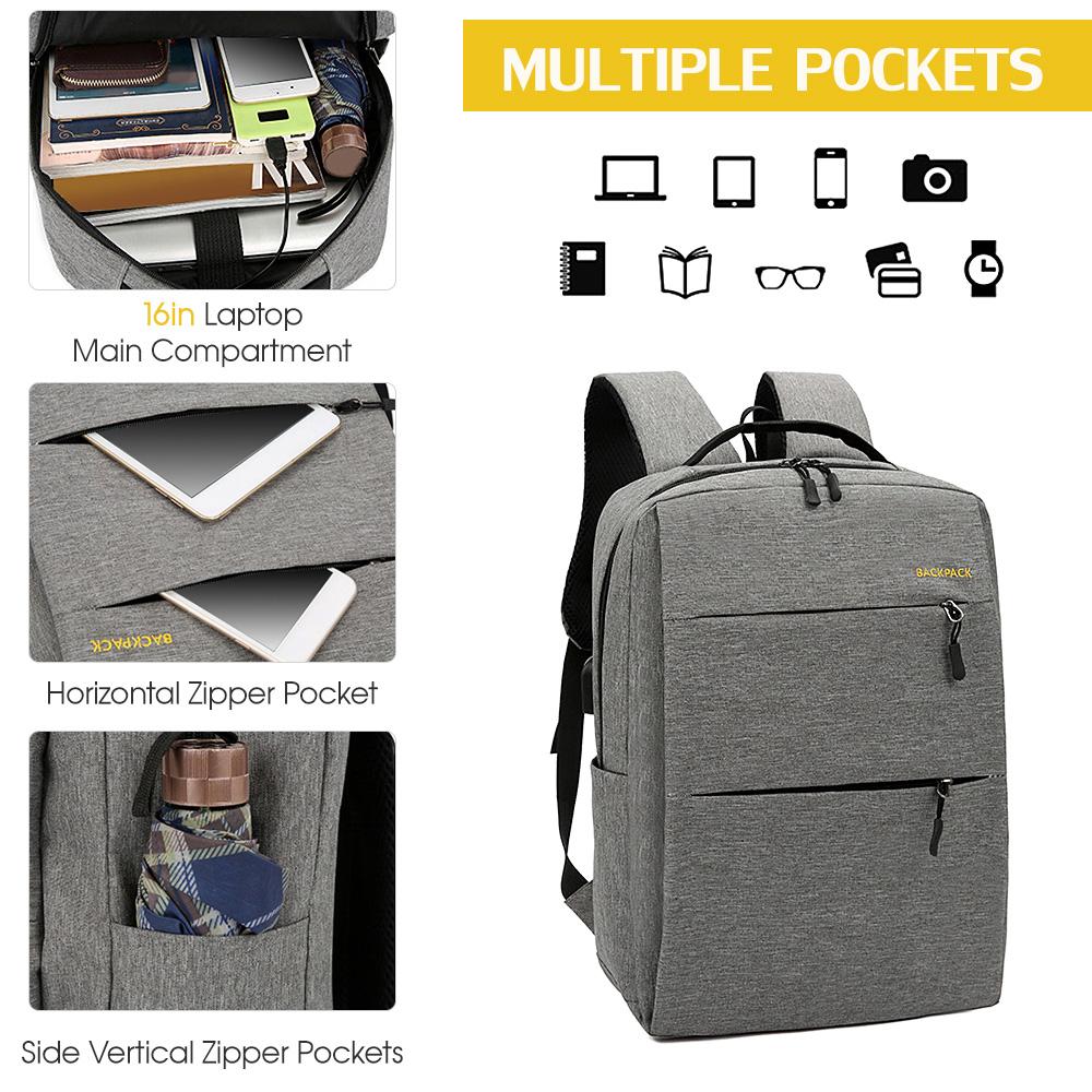 Zaino Casual Grande Da 35L Per Laptop 17,3'' – Impermeabile, Ergonomico, Unisex – Ideale Per Viaggi E Università