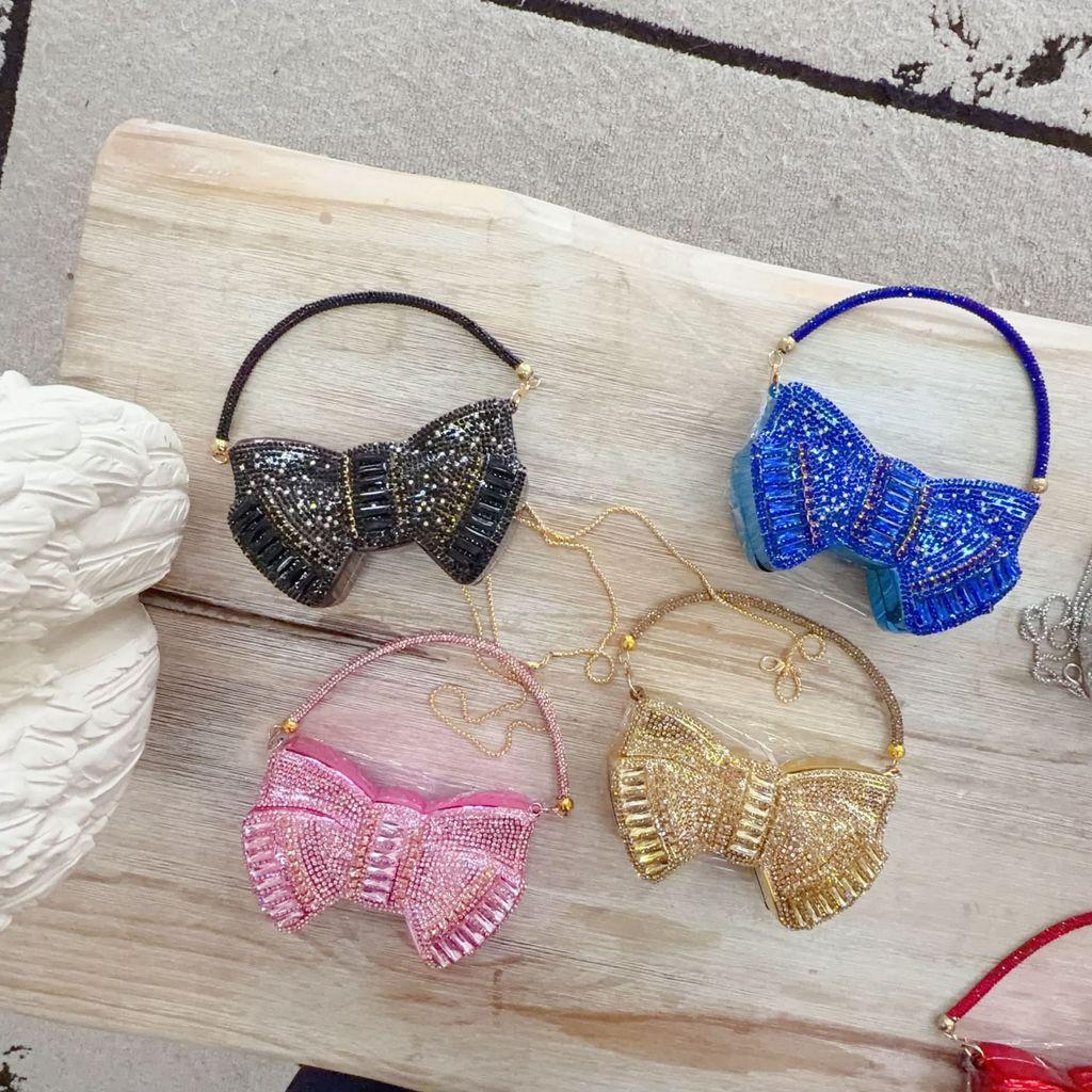 Light Luxury Rhinestone Butterfly Clutch Bag With Magnetic Closure For Evening Events