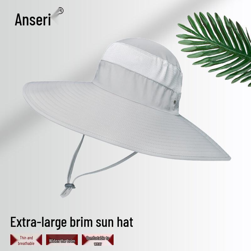 Ansairui Foldable Breathable Large Brim Sun Protection Hat Brim approx 15cm