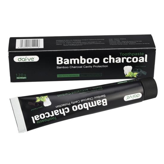 120g Whitening Toothpaste Bamboo Charcoal Teeth Care Black Removes Stains