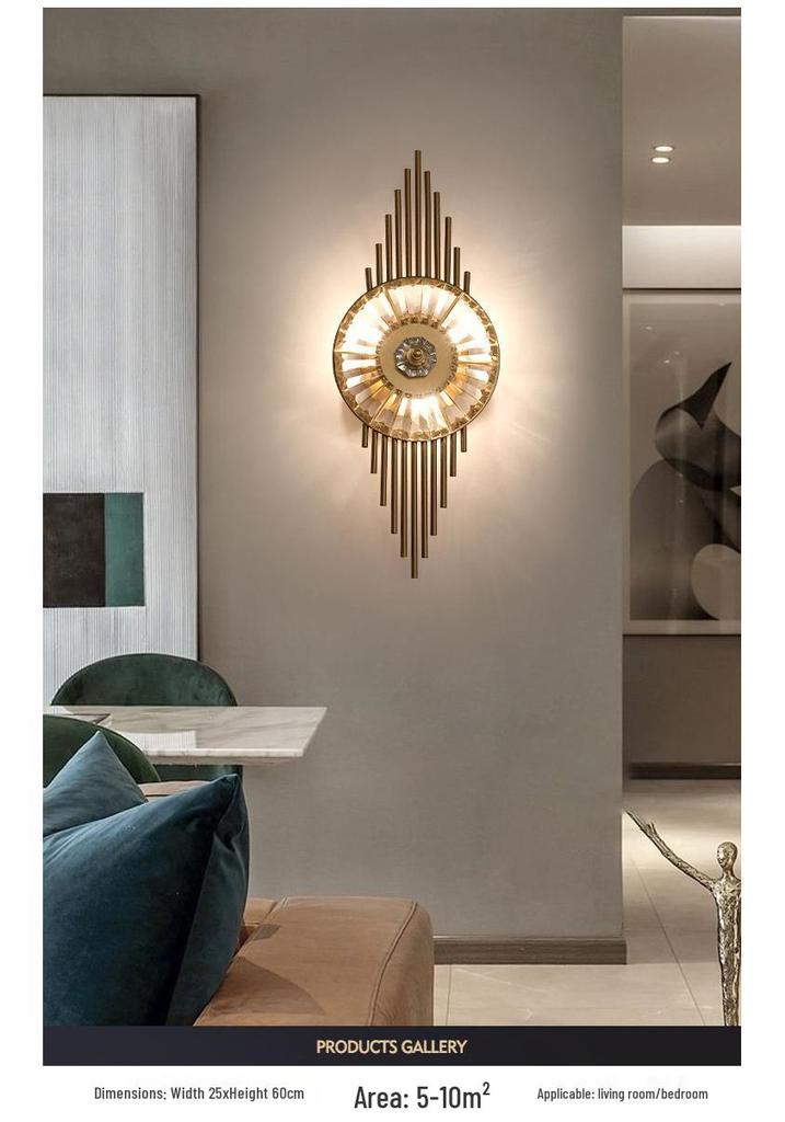 Elegant Crystal Wall Lamp: Minimalist Design for Bedrooms, Living Rooms, Stairs, and Hallways