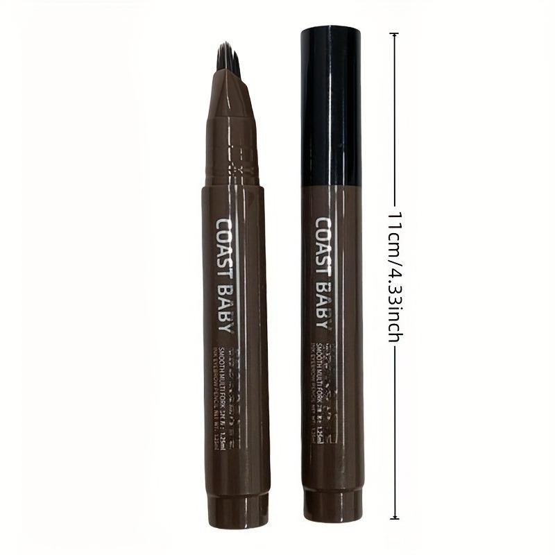 1PC double-effect fast eyebrow pencil: unique hair design, can shape a clear and realistic eyebrow shape, waterproof