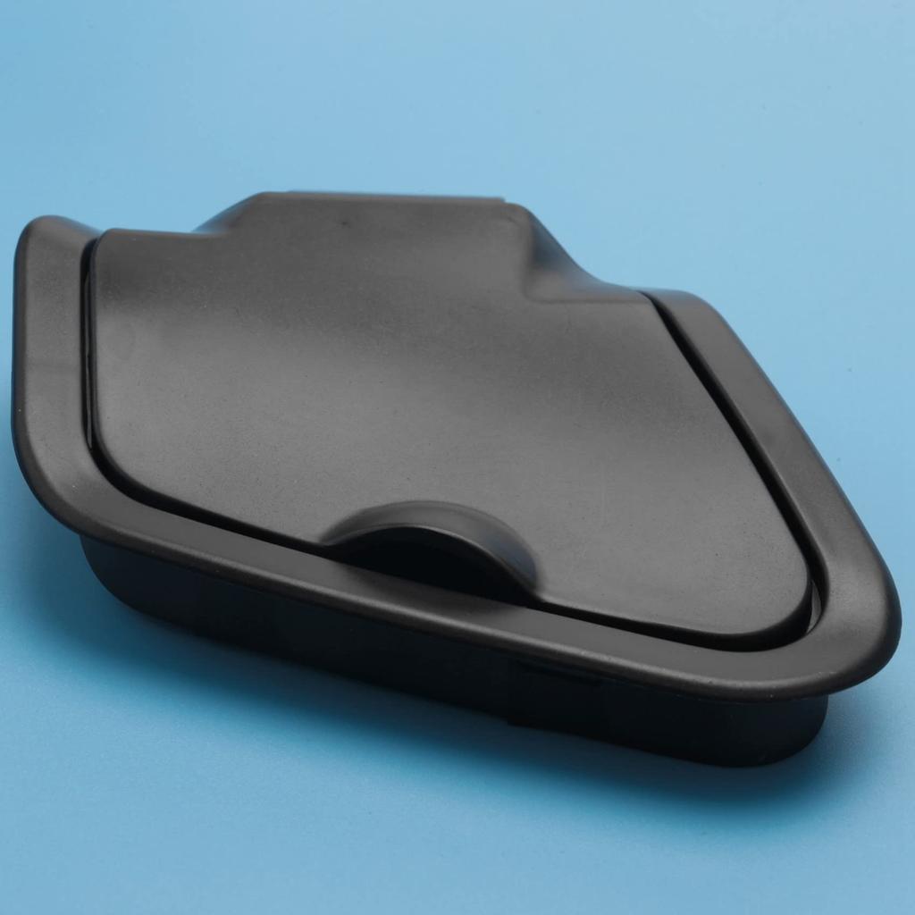 Ozkaksj Motorcycle ABS Side Pocket Cover Charger Waterproof Cap Side Cover for Nmax V2 2020-2021 Black