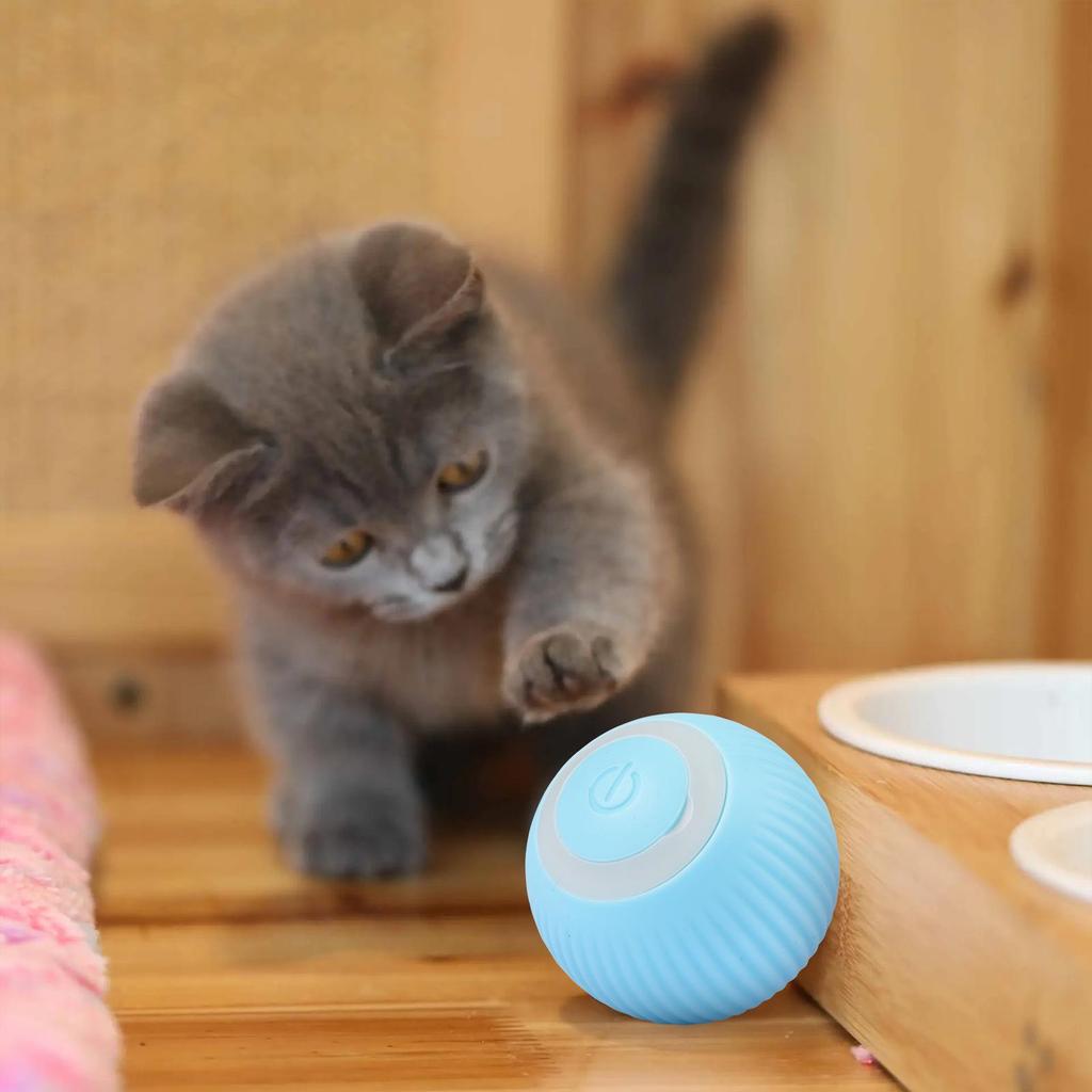 Haustier Jagd Stimulation Spielzeug Katze Interaktives Ballspielzeug Automatischer Interaktiver Haustier Elektrischer Rollender Teaser Katzenspielzeug Bälle