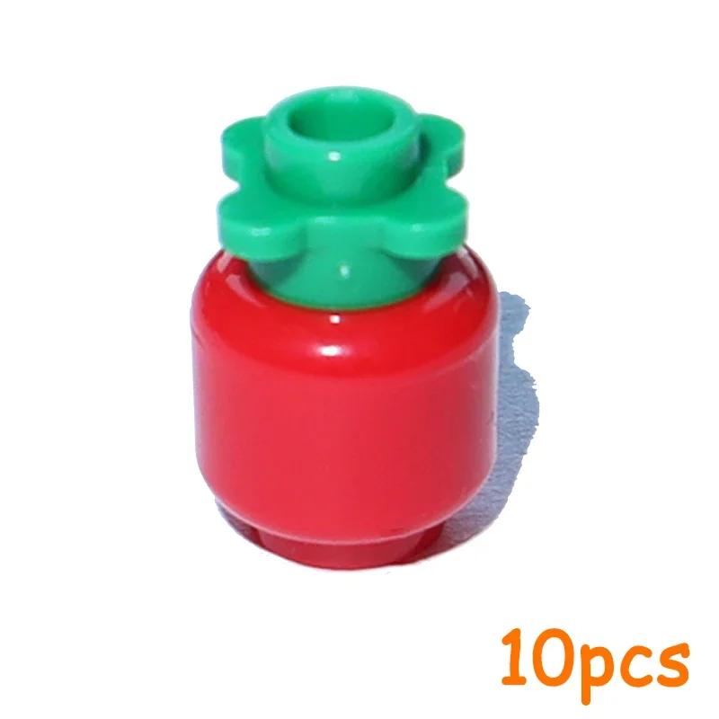 Building Blocks Food MOC Food Accessories Fish Bread Pizza Chocolate Fruit Carrot Hamburger Chips Chicken Bottle Bricks Toys