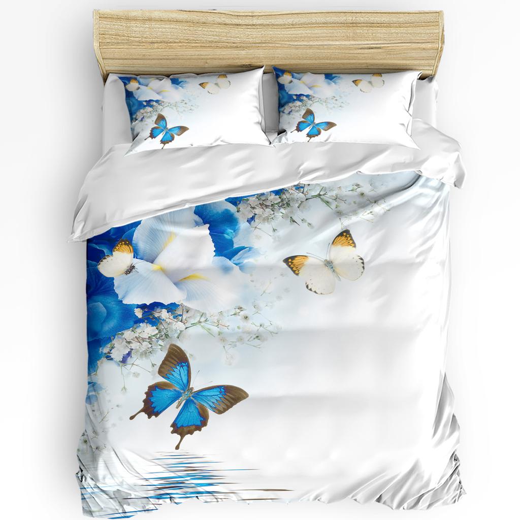 Lily Flowers Retro Duvet Cover Bed Bedding Set For Double Home Textile Quilt Cover Pillowcases Bedroom Bedding Set (No Sheet)