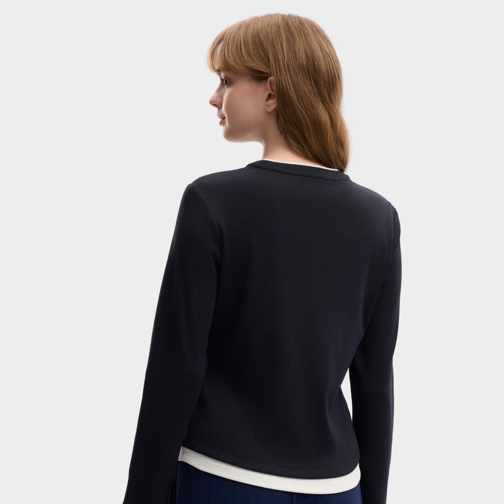 Fila Tennis Henley Long Fashionable T-Shirt Women Tops A11W633208FNV