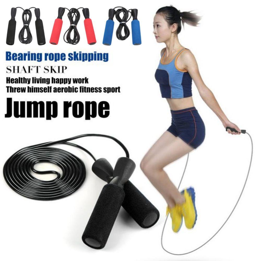 Folding Jumping Rope Foam Handle Antiskid Skipping Rope Wear Resistant Anti Shaking PVC Skipping Rope Fitness Accessories