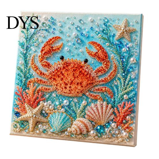 Stress Relief DIY Projects Sea Turtle Octopus 3D Pearl Painting Kit, Ocean Theme Diamond Art Beach House Wall Kit for Adults Beginner, Bead