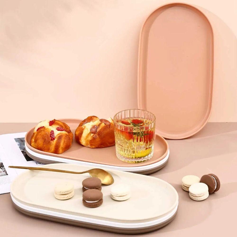 Stackable Serving Tray Oval Dish Plate Tableware Dessert Tray  Kitchen