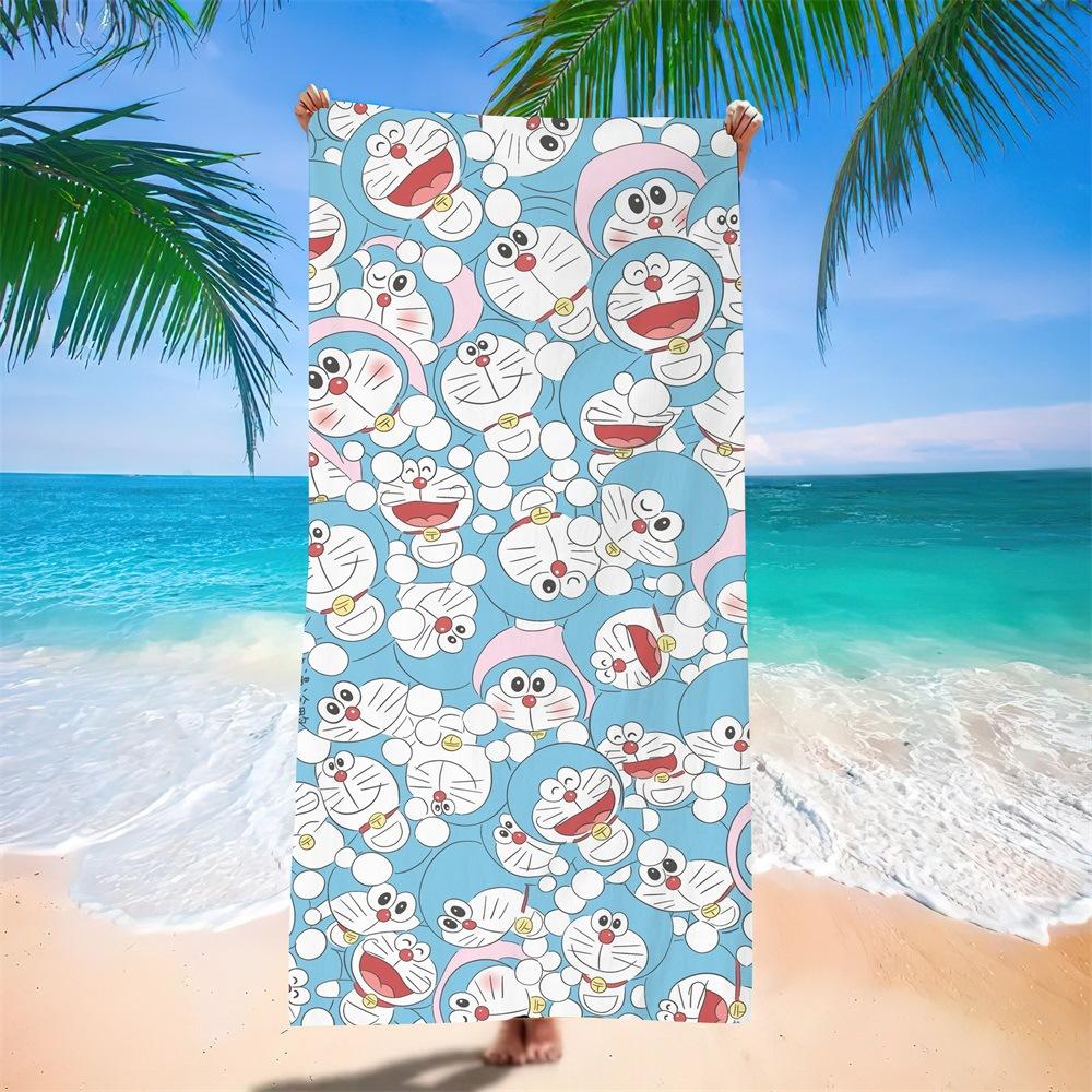 Cute Cartoon Character Printed Microfiber Beach Towel Quick Dry Soft Bath Towel For Kids Swimming