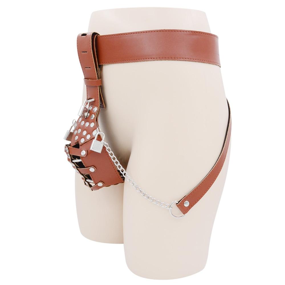 Chastity Locks for Men Wearing Underwear Male Slave Lower Body Training Gay Sex Toys BDSM PU Leather Harness