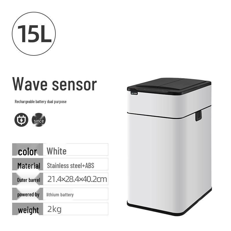 Automatic Large Smart Sensor Trash Can with Lid for Kitchen, Bathroom, Office, and Living Room