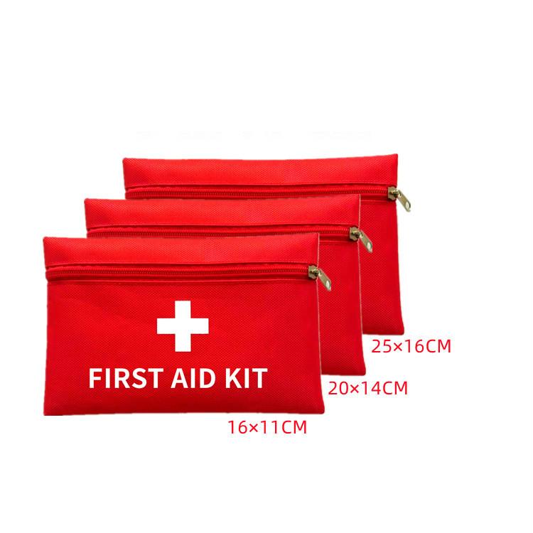 Waterproof Oxford Fabric First Aid Kit Bag, Portable Red Medical Storage Bag for Home Hospital Emergency Supplies