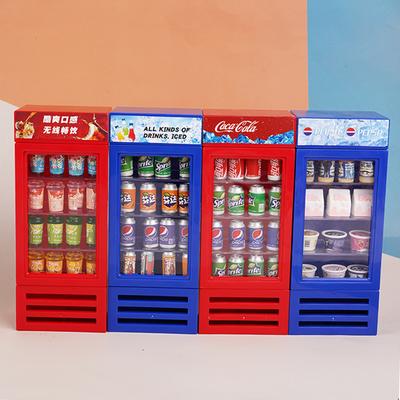 Mini Frigorífico Congelador Simulação Fofa Casa de Bonecas 1:12 Enfeites Miniatura de Cozinha Brinquedos para Casa de Bonecas Infantil