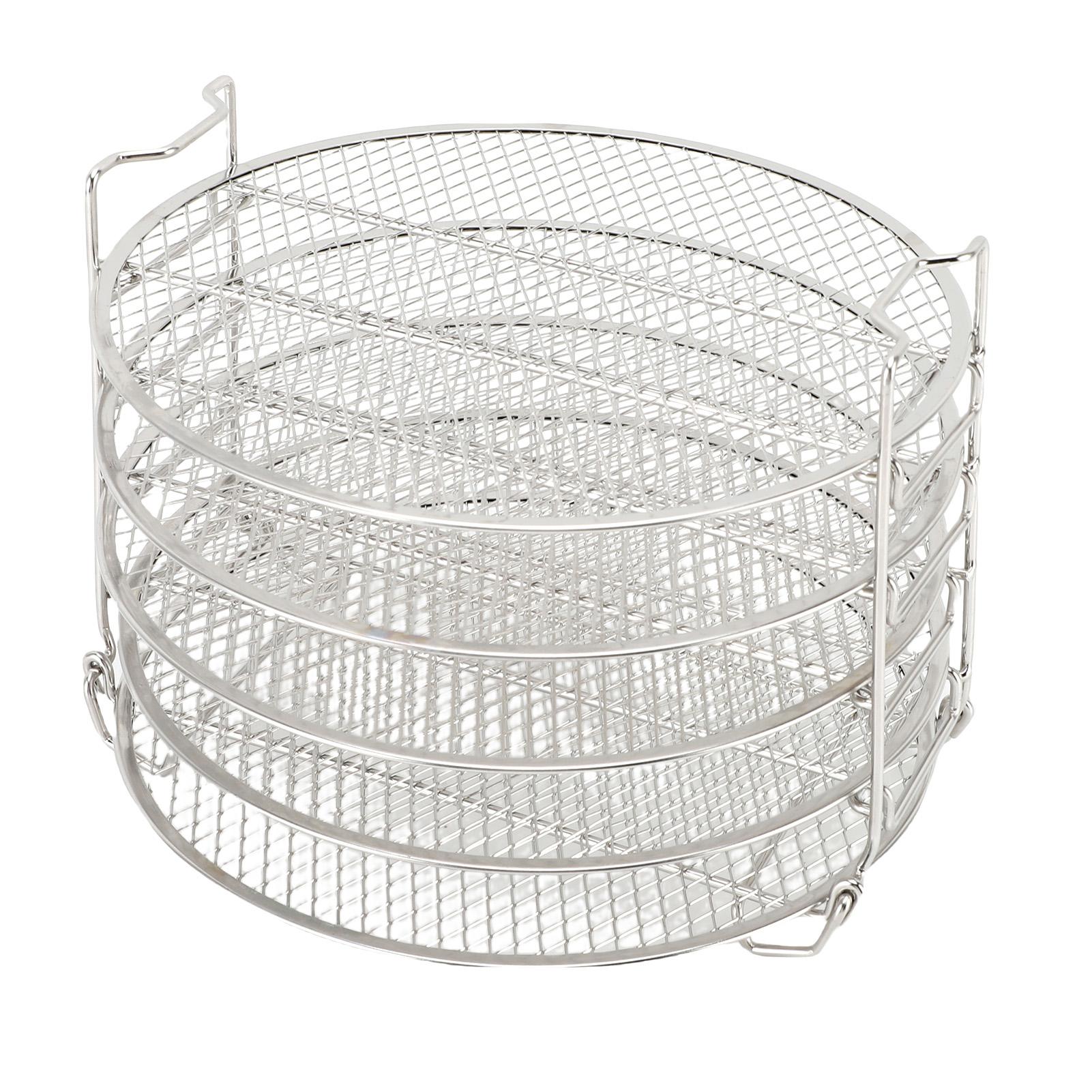 5-Laags Roestvrij Staal Dehydrator Rek, Roestvrij Staal Rek Accessoires Geschikt voor Foodi 6,5 Qt en 8 Qt Snelkookpan en Airfryer, voor