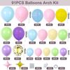 91pcs Wedding Decoration Macaroon Latex Balloons Wedding Party Balloon Birthday Party Decorations Kids Colorful Air Balls