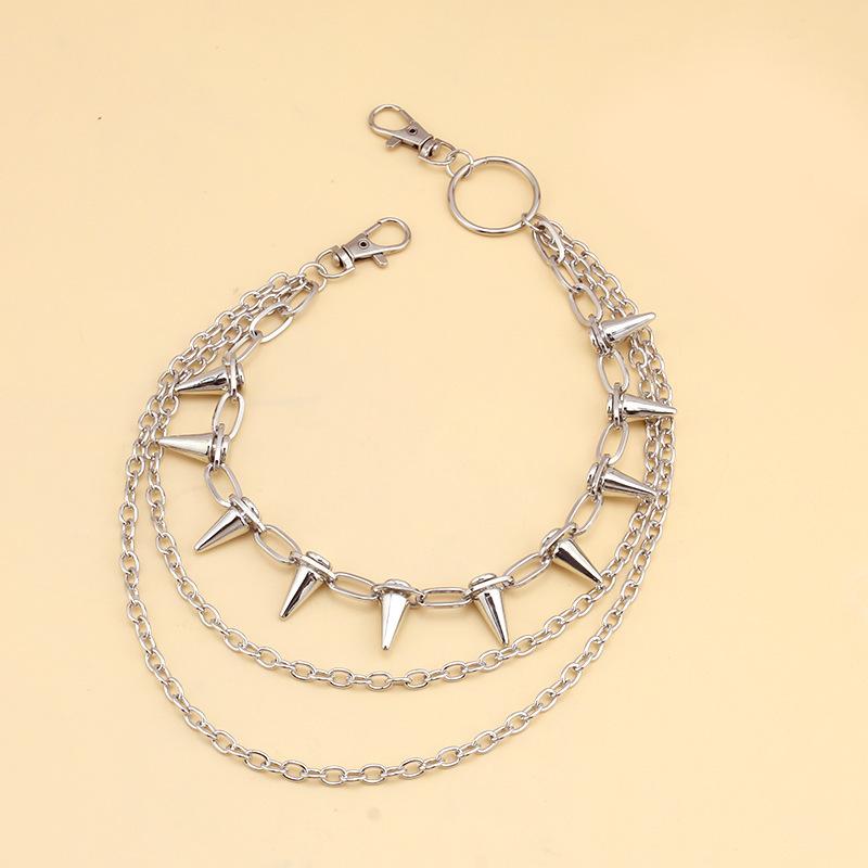 European and American Jewelry Hip Hop Punk Rivet Stage Performance Multi-layer Waist Chain Dress Jeans Accessories