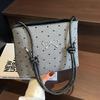 New Niche High End Canvas Polka Dot Fashionable One Shoulder Bow Niche Hand Armpit Bag Crossbody Bag