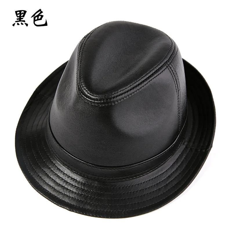 

2026 Genuine Sheepskin Bowler Hat | Top Grain Leather Vintage Gentleman s All-Season Formal Wear L 55-56cm