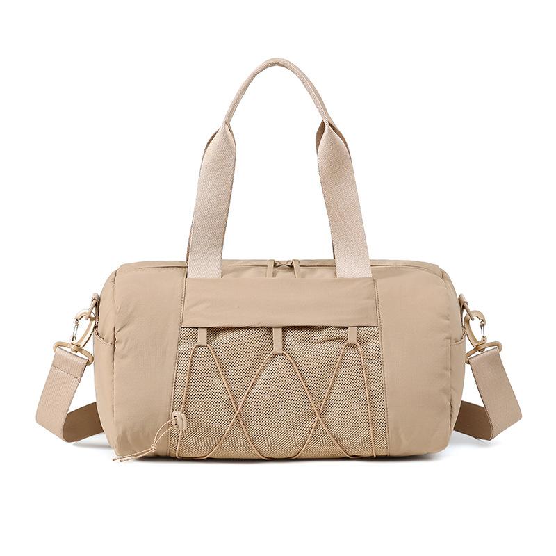 Luggage Bag Large Capacity Foldable Storage Bag Solid Color Water-Repellent Travel Bag