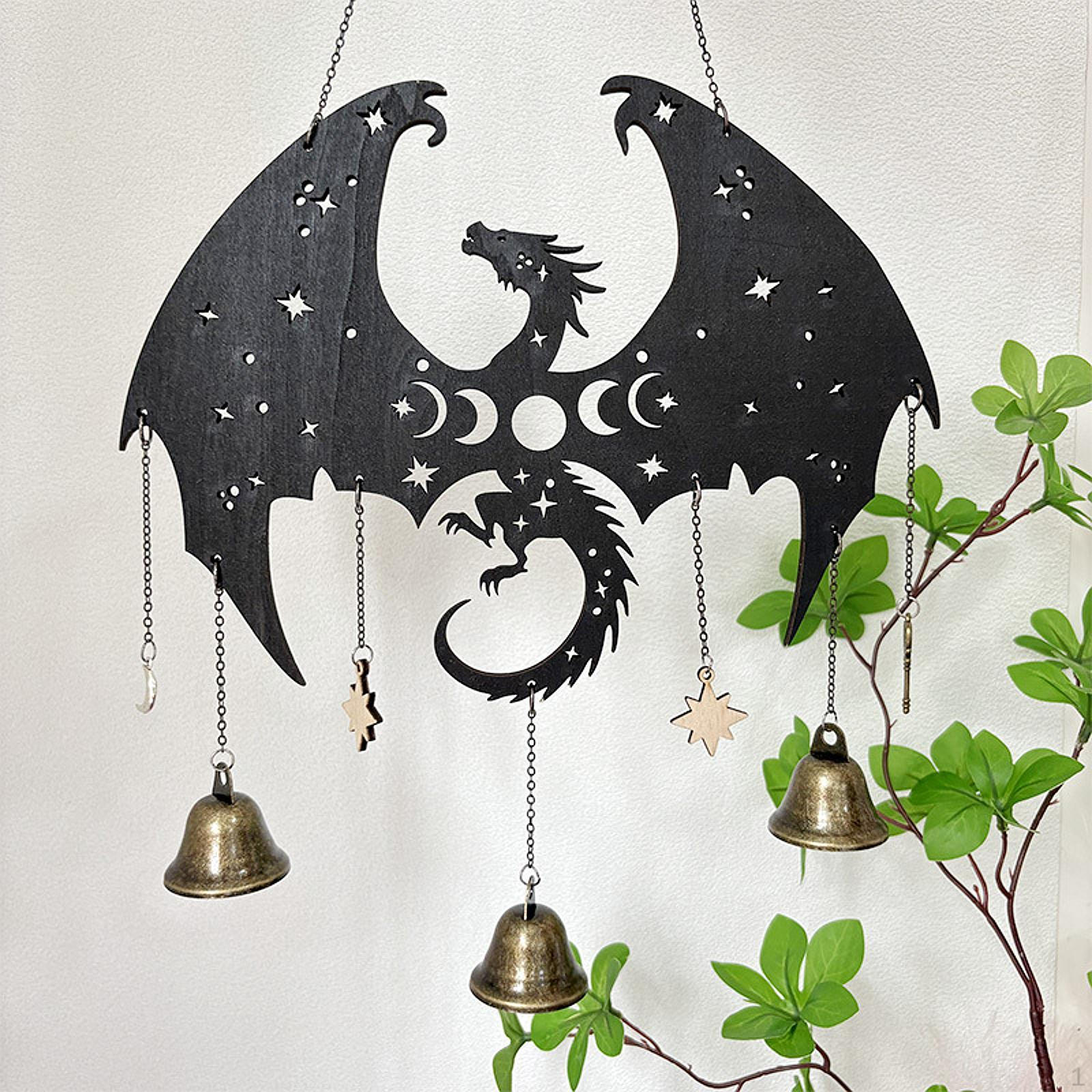 

Halloween Wind Chime Animal Metal Bell Windchime Decor for Yard Door Opening Dragon