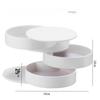 Fashion 4-Layer Rotatable Jewelry Storage Box Women's Accessory Tray with Lid Elegant Birthday Gift Organizer