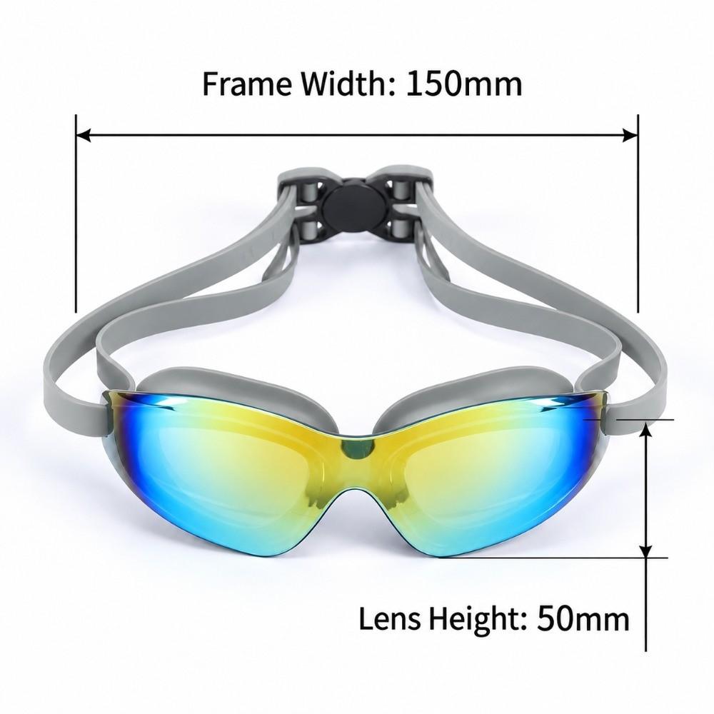 Anti Fog Swimming Goggles with PC Mirror Silicone Goggles Swim Glasses for Men and Women