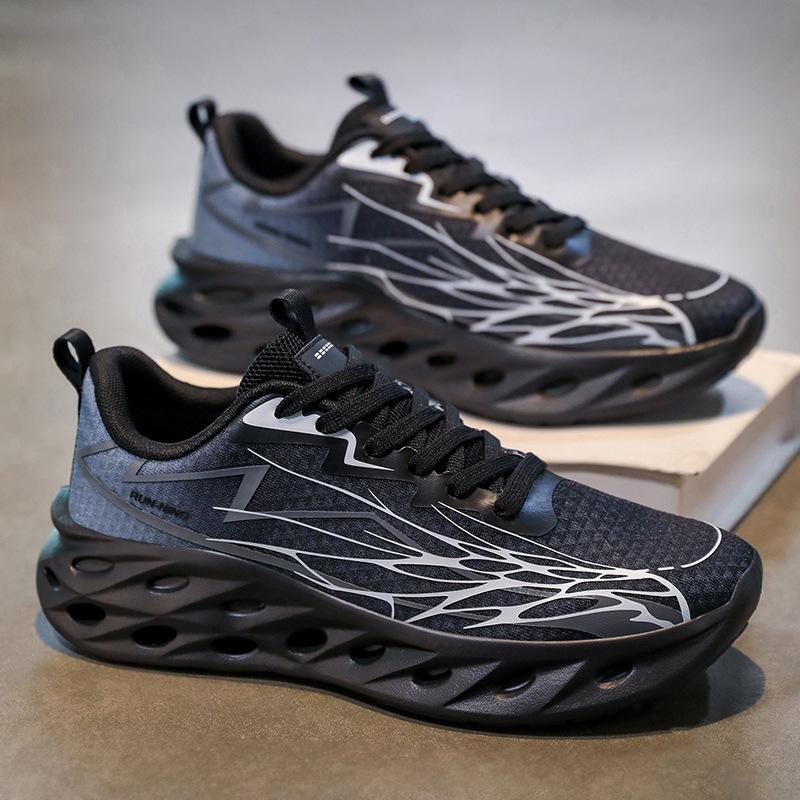 

Мужская сетчатая обувь весна и осень дышащая повседневная обувь низкий верх корейская версия трендовая универсальная спортивная обувь модные летящие тканые кроссовки 46