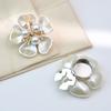 Botões de Punho Strass Pérolas Sintéticas Formato de Flor Pistilo Coberturas de Botão Instalação por Clipe Clips Decorativos Brilhantes Acessórios de Roupa