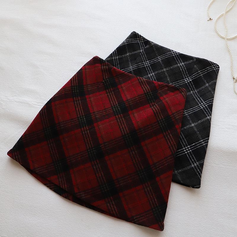 

2024 Korean Style Plaid Wool Midi Skirt: High Waist, Slimming, A-line. Medium