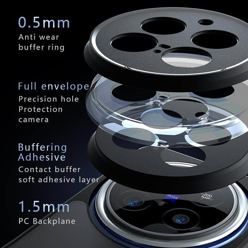 For Vivo X200 Pro Case Cover Vivo X200 Pro Capas Shockproof Phone Back Matte Frosted Black Transparent For Fundas Vivo X200 Pro